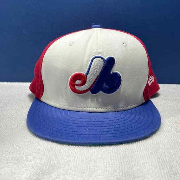 Vintage New Era Montreal Expos Two Tone Snap back Hat - Picture 6 of 10